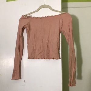 Pink off the shoulder top